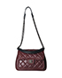 Prestige Burgundy Flap Bag, front view